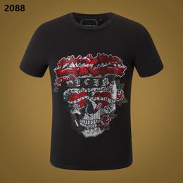 Philips Plein New Men T-Shirt Designer PP Skull Diamond T Shirt Plein Shirt Sleeve Dollar Brown Bear Brand O-Neck High Quality Skulls Paris T-Shirt PP Polo Shirt 3453