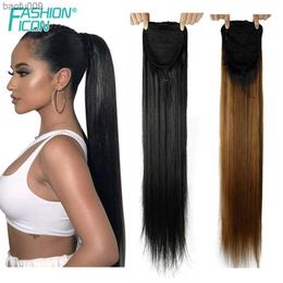 Synthetic Drawstring Ponytail Hair Clip in Hairpiece Silky Straight er Long 30Inch 170g Free Shipping Fashion Icon L230520