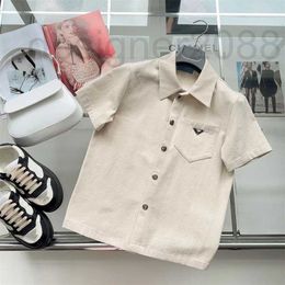 Women's Blouses Shirts designer Summer New Celebrity Style Fashion Triangle Decoration Loose Fit Casual Versatile Short Sleeve Shirt for Women MGYG