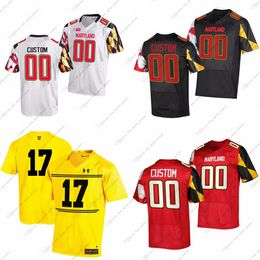 Custom NCAA Maryland Terrapins College Football Jerseys Shawne Merriman Domonique Foxworth Taulia Tagovailoa Edge Edwards Jr. Sauray Brown Hemby Littleton II