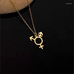 Pendant Necklaces Cool Trans Gender Symbol Necklace Lgbt Queer Pride Charm Transgender Gay Lgbtq Jewellery