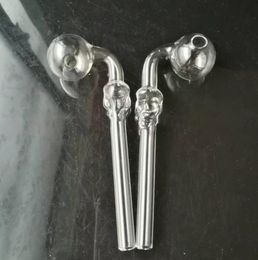 Glass Smoking Pipes Manufacture Hand-blown bongs Transparent Skeleton Long Curved Pot