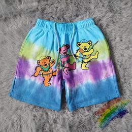 Men's Shorts Tie Dye Dancing Bears Shorts Men Women 1 1 High Quality Summer Style Drawstring Shorts Breeches 230617