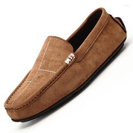 Dress Shoes 2023 Slip-on Leather Men Casual Male Comfortable Red Driving Zapatos Moccasin Non-slip Loafers