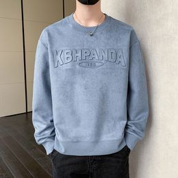 Mens Ceketler Kore tarzı modaya uygun moda ins genç gevşek uzun kollu yuvarlak sweatshirt hoodies 230619