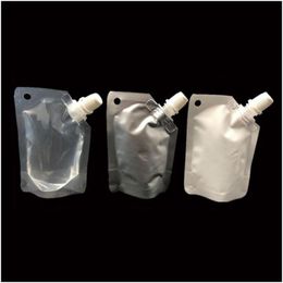 Packing Bags 50Ml Stand Up Drinking Package Transparent Pout Bag White Doypack Spout Pouch For Beverage Milk Qw8768 Drop Delivery Of Dhxqi