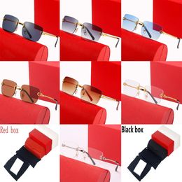 Hot style mens sunglasses women designer sunglasses men carti glasses man fashion luxury brand eyeglasses outdoor Adumbral eyewear with box rimless sunglasses