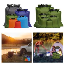 Outdoor Bags 6pcs Waterproof Dry Bag Set Foldable Sacks Roll Top Storage for Boating Swimming Beach Organiser Pouch 230619
