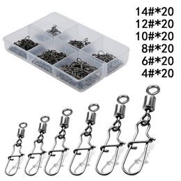 Fishing Hooks Quick Change Snap Fishing Swivels Rolling Bearing For Carp Fishing 6 Size Fishing Terminal Pin Snap Clip Tool Tackle Accessory 230619