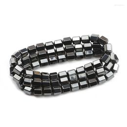 Link Bracelets Black Hexagonal Beads Handmade Bracelet Neutral Natural Hematite Stone Summer Fashion Jewellery For Party Wear