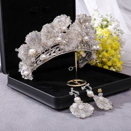 Hair Clips Barrettes Xianmei Heavy Industry Sews Petal Crown Perfect Bride Wedding Dress Accessories P o Studio Birthday 230619