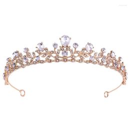 Hair Clips Fashion Simple Bride Small Crown Luxury Leaf Shape Rhinestone Shiny Crystal For Weeding Headbands NA