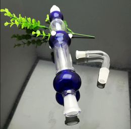 Glass Smoking Pipes Manufacture Hand-blown bongs Colored 4-ball extended glass bong