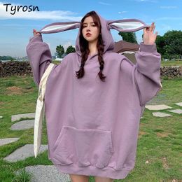 Women's Hoodies Women Hooded Kawaii Ulzzang Student Hat Sweet Tender Streetwear All-match Designed Bf Mujer Aesthetic