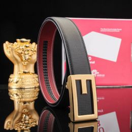 5A Belts 35mm 38mm 100-125cm Genuine Leather Belt For Men Women With Dust Bag Box Fendave 21-40