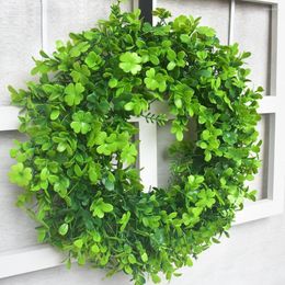 Decorative Flowers Front Door Wreaths Artificial Spring Summer Greenery Hanging Garland For Home Wedding Wall Window Decoration