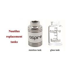 Original Aspire Nautilus 5ml Replacement Pyrex Glass Tube Stainless Steel Tank Hollowed Out For Aspire Nautilus tanks Atomizer Clearomizer Glassomizer Authentic