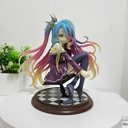 Action Toy Figures 16cm No Game No Life Anime Figure Shiro Stephanie Dola Action Figure Shiro Jibril Fairy Shampoo Model Doll Toys