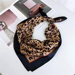 Scarves Fashion Leopard Print Neckerchief Women Hijab Scarf For Hair Small Shawls Bandana Head Scarfs Female 70cm Cute Bag