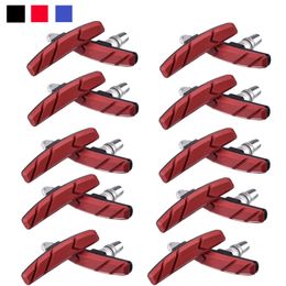 Bike Brakes 10Pairs Durable Bicycle Brake Pads Cycling V Brake Holder Shoes Blocks Rubber Pad For Long lasting Performance Good 230619