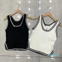 2023-Womens T Shirts Soft Silk Knits Sleeveless Tank Woman Tees Shirts Vest Women Slim Vests Shirt Design Summer Lady Short Tops