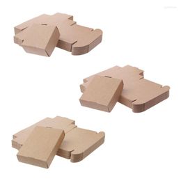 Gift Wrap 50pcs Kraft Paper Wrapping Box Multipurpose DIY Storage Container For Soap Jewellery Earring Packag