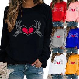 Women's T Shirts Girls Clothing Printed Graphic Tee Casual Shirt Ladies Motion Long Sleeve Fashion Round Neck Pullover Autumn And Winter