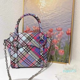 Designer Bag colorful plaid shoulder women bag Fashion Chain Crossbody Messenger Bags Traveling Handbags