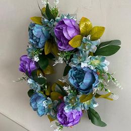 Decorative Flowers Front Door Wreath Eco-friendly Hanging Garland Anti-fade Artificial Flower Wedding Decoration Create Vitality