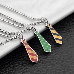 Pendant Necklaces Fashion Necklace Female Tie Male Colour Titanium Steel Hip-hop Jewellery Couple