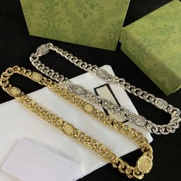 Luxury Gold Bracelets Chunky Necklace Designer Jewellery For Women Mens Pendant Necklaces G Cuban Link Unisex Charm Bracelet 18k Thick Chain