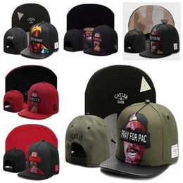 2024 Cayler Sons Snapback Hats PRAY FOR BIGGIE PAC leather brim Famous Bone gorras Men Hip Hop Cap Sport Baseball Caps Fashion women