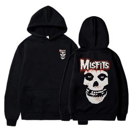 Herrenjacken Harajuku Drop Shoulder Hoodies für Männer Warmes Sweatshirt Misfits Band Doppelseitiger Druck Mode Lässiger Pullover Streetwear 230619