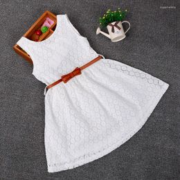 Girl Dresses Children Baby Kids Girls Clothes Lace Hollow Out Sleeveless Cool Princess Summer Dress Kid 2 3 4 5 6 7 Years