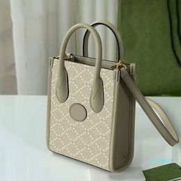 Designer Evening Bags Mini Tote Bag Shoulder Crossbody Bags Handbag Purses Canvas Letter Women Square Totes Purse Removable Shoulder Strap Beige