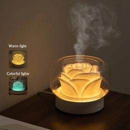 Humidifiers Non bisphenol A aromatic diffuser 400ML mountain view essential oil Aromatherapy diffuser with warm color LED light humidifier 230619