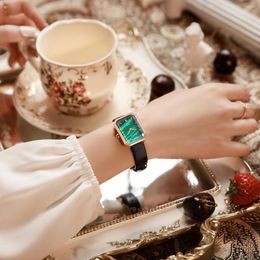Wristwatches OBLVLO Top Brand Elegant Women Watch Rose Gold Luxury Quartz Gift Female Design Leather