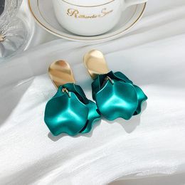 Dangle Earrings Romantic Sweet Acrylic Petal Long Drop For Women Girl 2023 Trend Luxury Fairy Grunge Pendant Jewelry Accessories