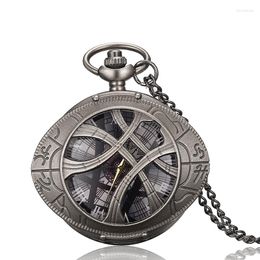 Pendant Necklaces Vintage Angel Magic Eye Big Pocket Watch Necklace Men Women Creative Time Gem Gift Jewelry Accessories Wholesale