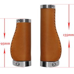 Bike Handlebars Components Outdoor Sports Leather Mountain Grip Bicycle Grips Ergonomic Design Bmx Parts Feel Good 230619