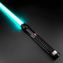 Novelty Games THYSABER Metal hilt Heavy Dueling Pixel QuiGon Jinn Lightsaber Smooth Swing LED Color Changing 230619
