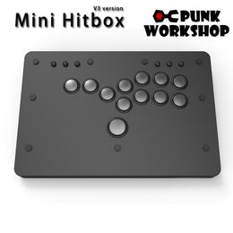 Outdoor Games Activities Punk Workshop Mini HitBox V3 SOCD Fighting Stick Controller Mechanical Button Support PC/Android PS4 Xbox WII Switch 230617