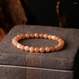 Strand Natural Luxury Retro Jinsha Orange Moonlight Stone Bracelet DIY Single Ring Ladies Ruby Red Sunstone Lovers