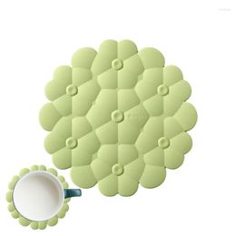 Table Mats Non Slip Pot Pad For Protection Spitting Round Honeycomb Silicone Coasters Heat-resistant Drink Holder Mug Stand