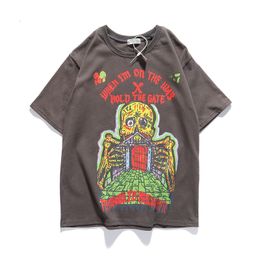Mens T-Shirts Kids See Ghosts Oversize Men T Shirt Tour Commemorative Printed Retro Loose Harajuku Crew Neck Short Sleeve T-shirt 230619