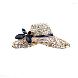 Brooches Vintage Hat Women Rhinestone Flower Brooch Fashion Winter Corsage Coat Sweater Accessories Scarf Buckle Jewelry