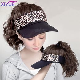 Cosplay Synthetic Natural Curly Hair tail Straight Travel Beach Shade Baseball Cap All in one Easy to Wear Hat 230617