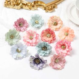 Dried Flowers 10/20PCs Daisy Artificial Silk Fake For Home Room Decor Wedding Decoration Marriage DIY Craft Wreath Accessories