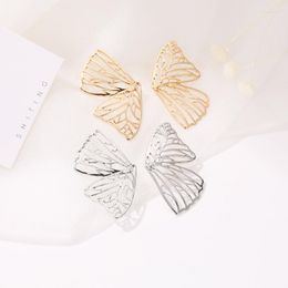 Stud Earrings VENTFILLE Sterling Silver Fashion Hollow Butterfly Dangle Women Metal Big Wing Symmetry Earring Party Jewellery