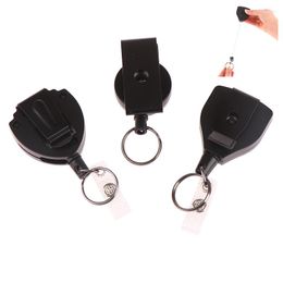 Keychains Multiple Styles Wire Rope Sporty Retractable Key Chain Easy-To-Pull Buckle Anti-Lost High Rebound Anti-theft Metal